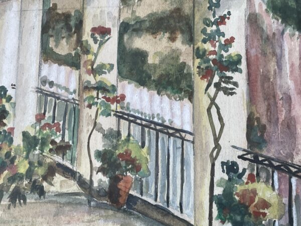 Italian Piazza Watercolour