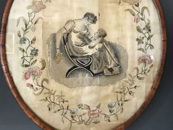 Pair of 19th Century Silk Embroidery Pictures
