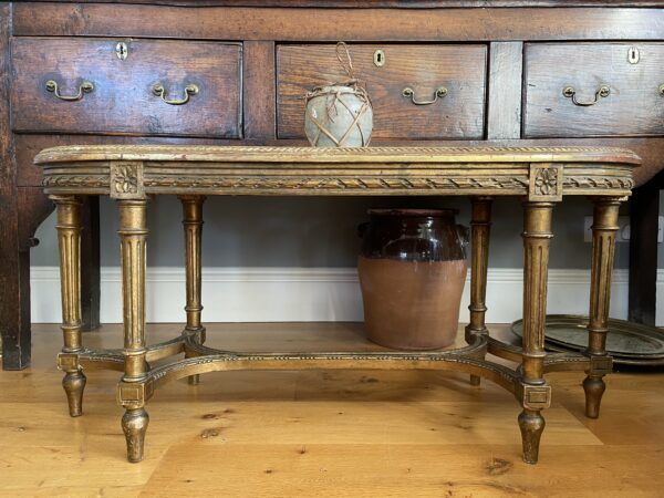 20th Century French marble topped coffee table/window seat