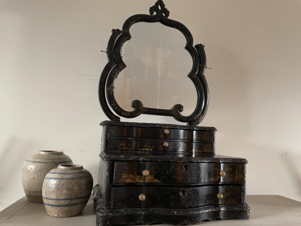 18th Century, Serpentine Backed, Chinoiserie Dressing Table Mirror