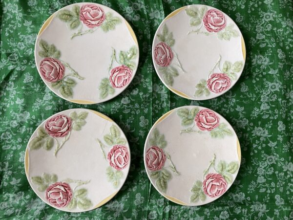 Four French Sarreguemines Plates
