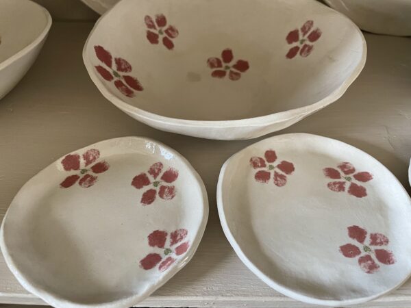 Hand Made, Artisanal Pottery, Small Plate - 'Rosa'