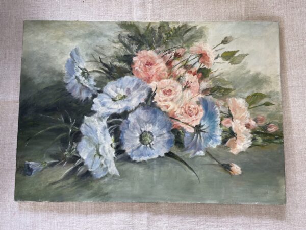 'Ballerinas Bouquet' Vintage Oil On Canvas