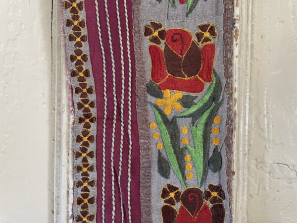 Hand Embroidered, Vintage, Silk Edging