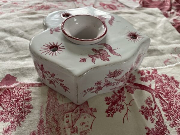 19th Century, French Faience Inkwell