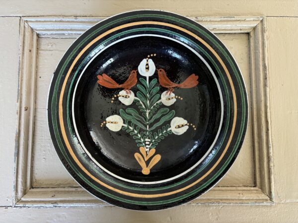 Old decorative Hungarian folk art bowl