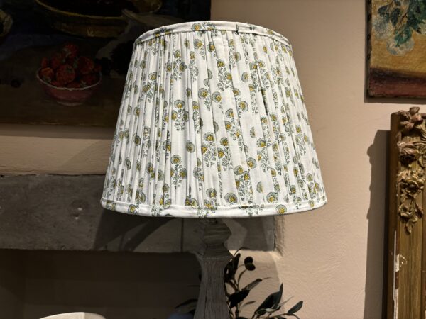 hand made pleated cotton lampshade