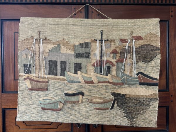 1970's jute embroidery