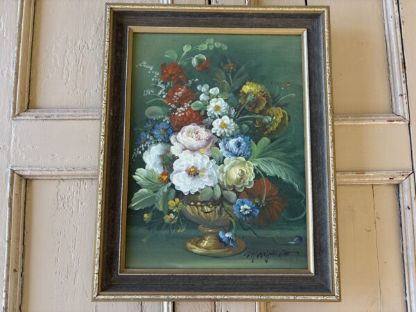 Vintage, Floral, Oil On Canvas