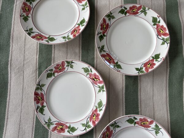 Set Of Four, Hand Painted, Vintage, Scottish, Plates