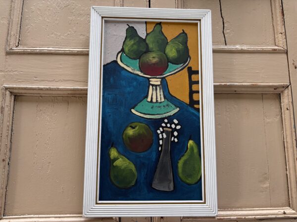 Mid Century, Swedish abstract oil on board