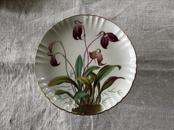 Botanical antique cake stand by Minton