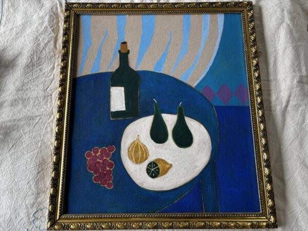Vintage, large, modernist oil painting 'Two Pears'