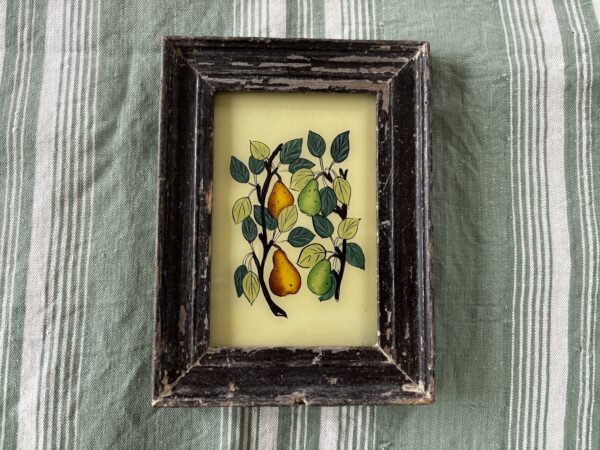 Reverse glass painting of Apples and Pears