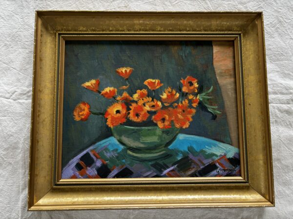 French, vintage, oil on canvas